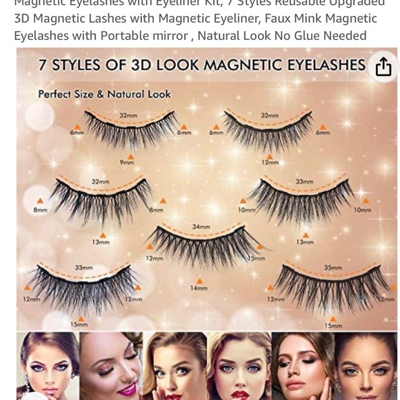 Magnetic False Eyelashes Set - Picture 6 of 8